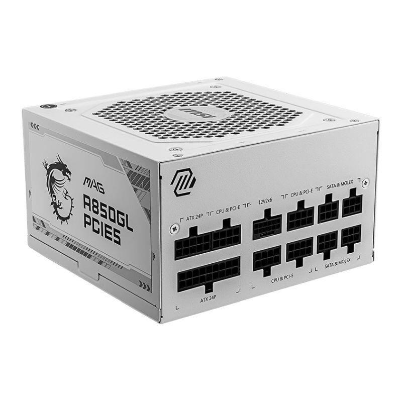 Zasilacz MSI MAG A850GL PCIE5 WHITE 850W 120mm 80plus Gold aPFC — zdjęcie 1