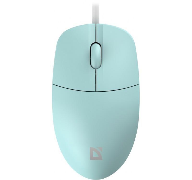 Mysz przewodowa Defender AZORA MB-241 OPTICAL 1200dpi 3P turkus kabel 1.8 m — zdjęcie 3