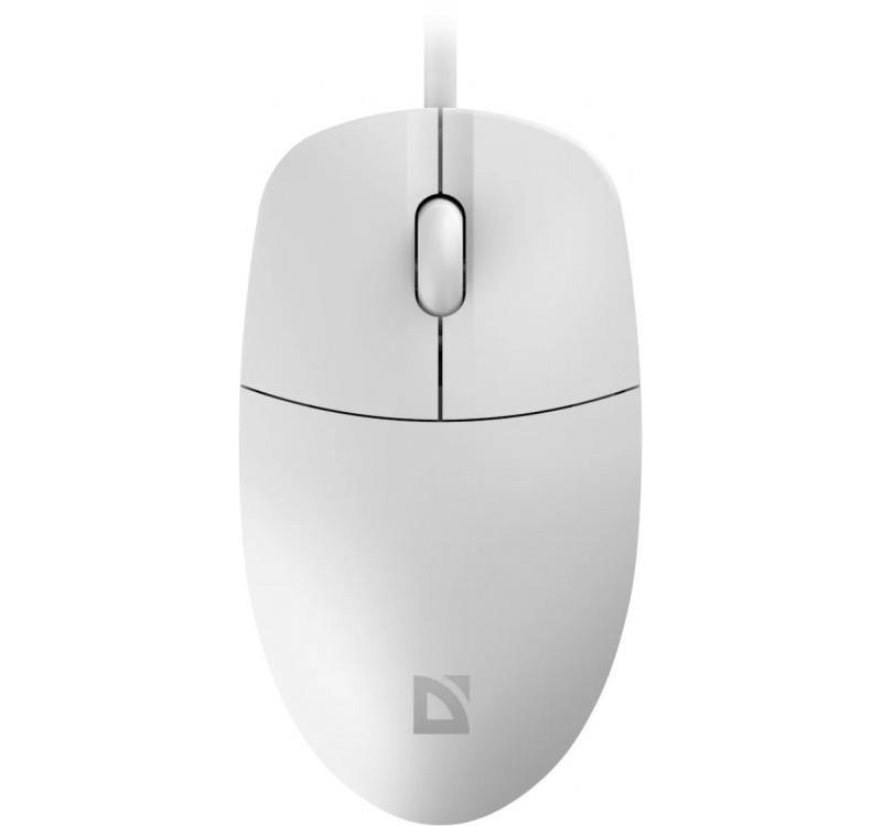Mysz przewodowa Defender AZORA MB-241 OPTICAL 1200dpi 3P biała kabel 1.8 m — zdjęcie 2