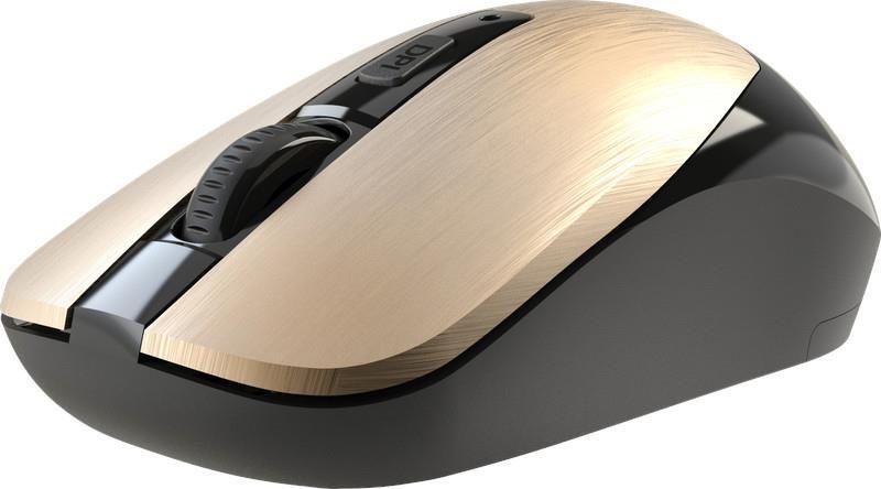 Mysz bezprzewodowa Defender WAVE MM-995 optyczna bezklikowa silent 1600dpi złota — zdjęcie 3