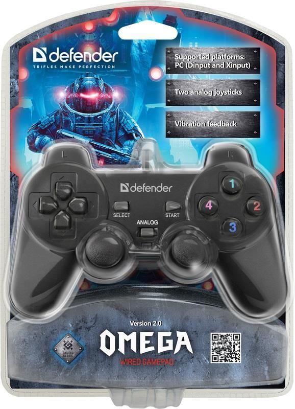 Gamepad przewodowy Defender OMEGA, efekt wibracji, USB — zdjęcie 4