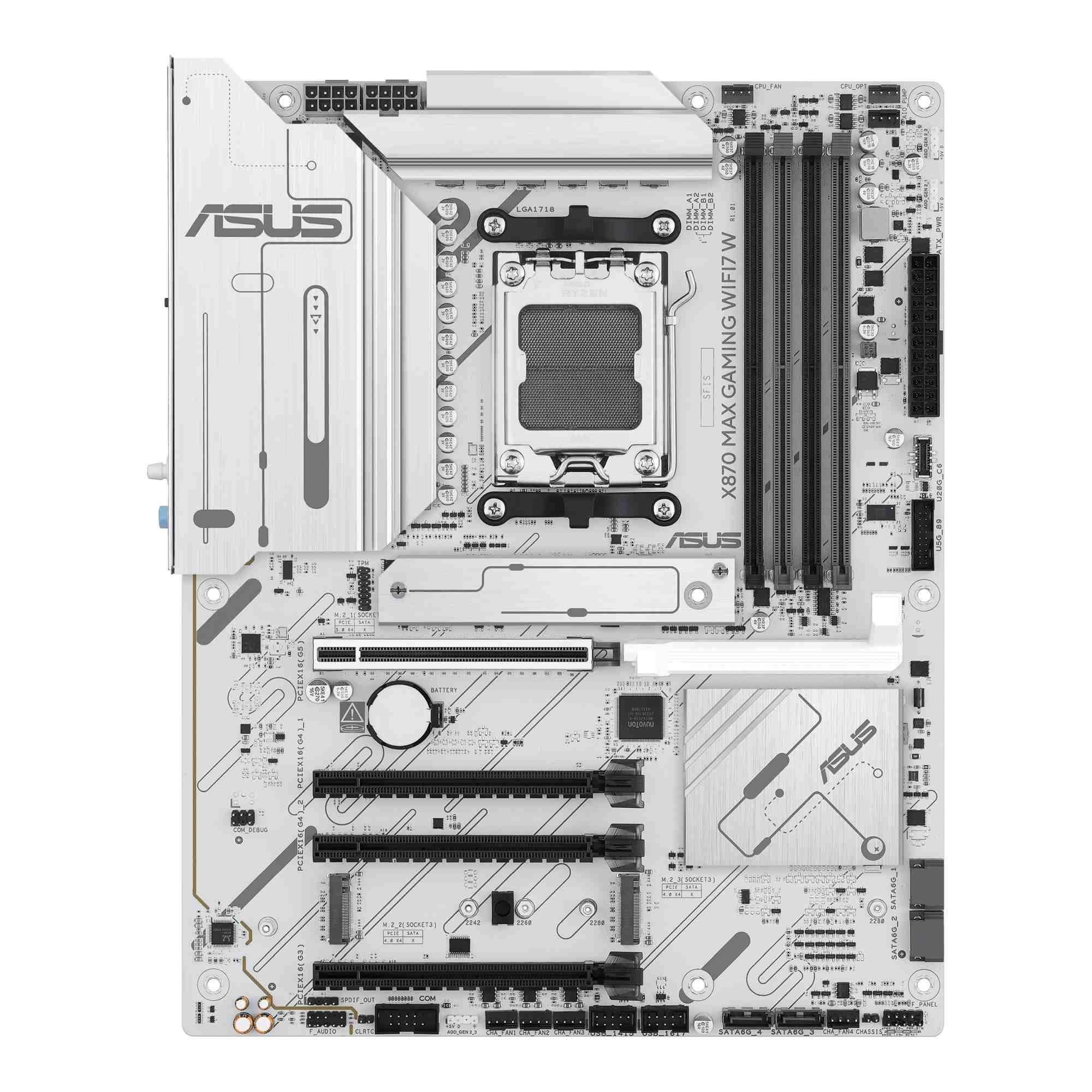 Płyta Asus X870 MAX GAMING WIFI7 W /AMD X870/DDR5/SATA3/M.2/USB4/WiFi/BT/PCIE5.0/AM5/ATX — zdjęcie 1