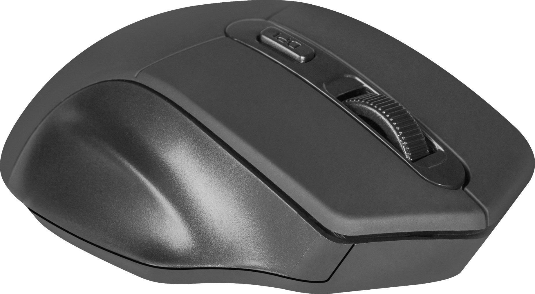 Mysz bezprzewodowa Defender DATUM MB-345 optyczna 1600dpi 4P czarna — zdjęcie 3