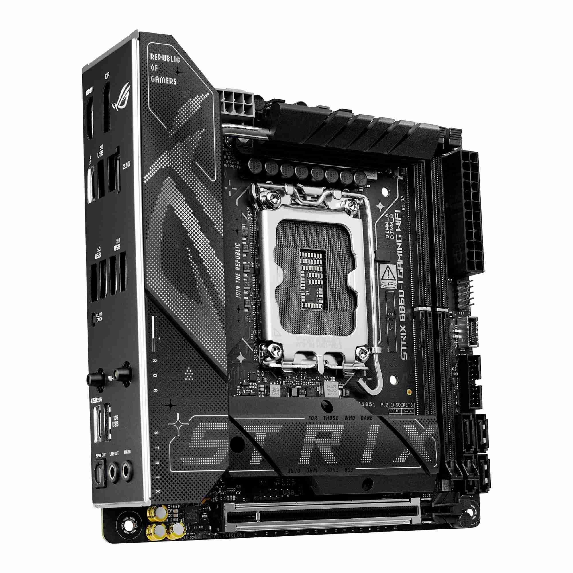 Płyta Asus ROG STRIX B860-I GAMING WIFI /B860/DDR5/SATA3/M.2/TB4/WiFi/BT/PCIe5.0/s.1851/Mini-ITX — zdjęcie 2