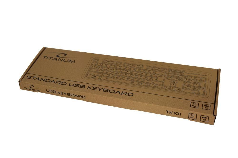 Klawiatura przewodowa Titanum TK101 USB czarna — zdjęcie 4