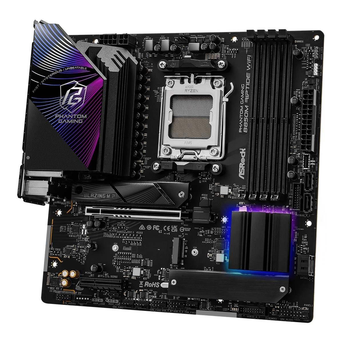 Płyta ASrock B850M Riptide WiFi /AMD B850/DDR5/SATA3/M.2/USB3.1/WiFi/BT/PCIe5.0/AM5/mATX — zdjęcie 3