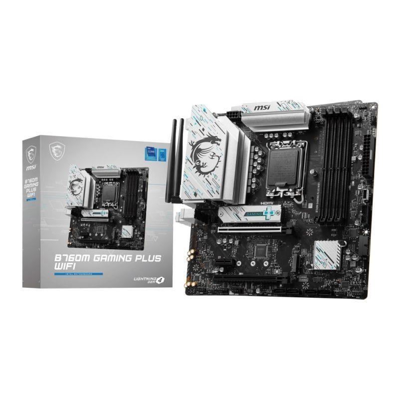 Płyta MSI B760M GAMING PLUS WIFI /B760/DDR5/SATA3/M.2/USB3.1/WiFi/BT/PCIe4.0/s.1700/mATX — zdjęcie 5