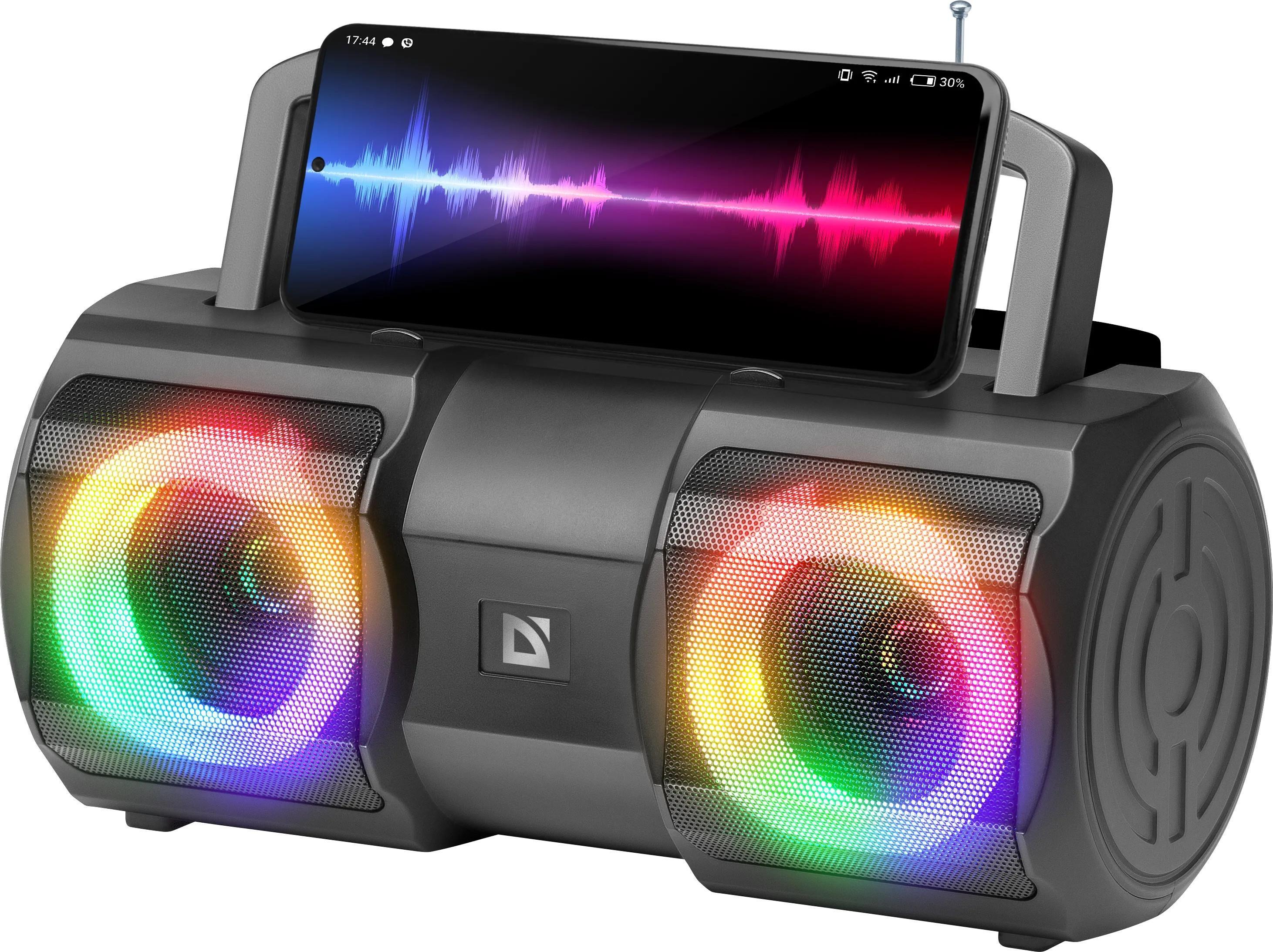 Głośnik Defender BEATBOX 20 Bluetooth 20W MP3/FM/SD/USB/AUX/LED czarny — zdjęcie 2