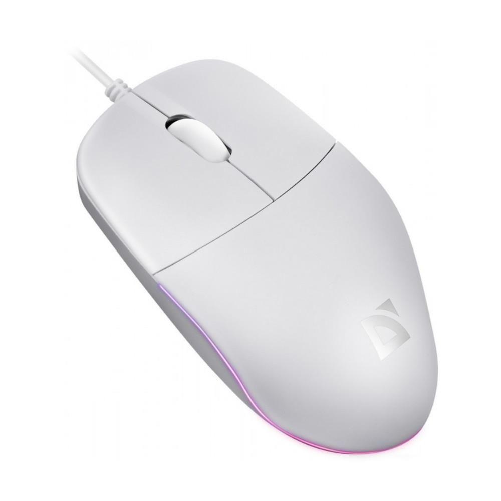 Mysz przewodowa Defender AZORA MB-241 OPTICAL 1200dpi 3P biała kabel 1.8 m — zdjęcie 1