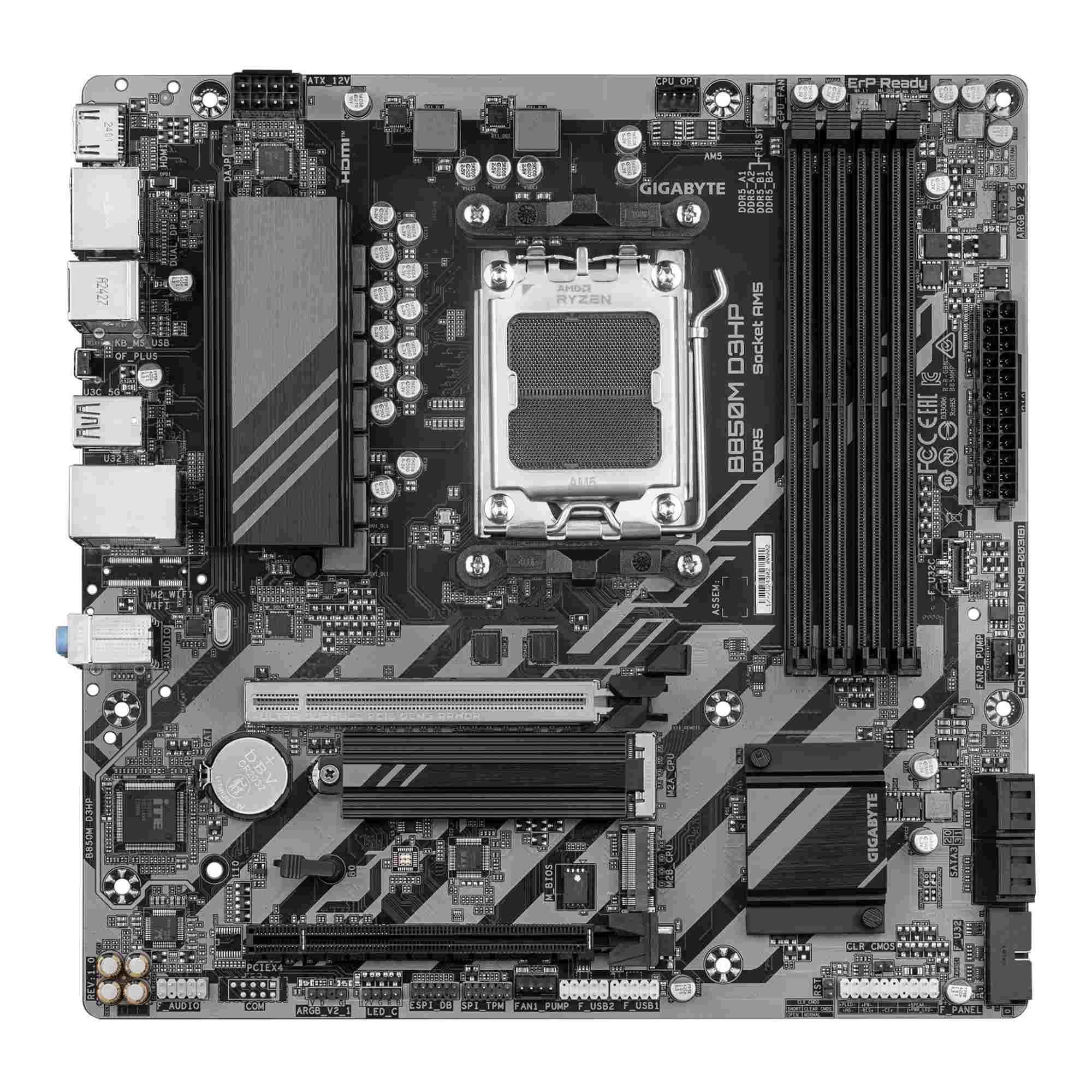 Płyta Gigabyte B850M D3HP /AMD B850/DDR5/SATA3/M.2/USB3.0/PCIe5.0/AM5/M-ATX — zdjęcie 1