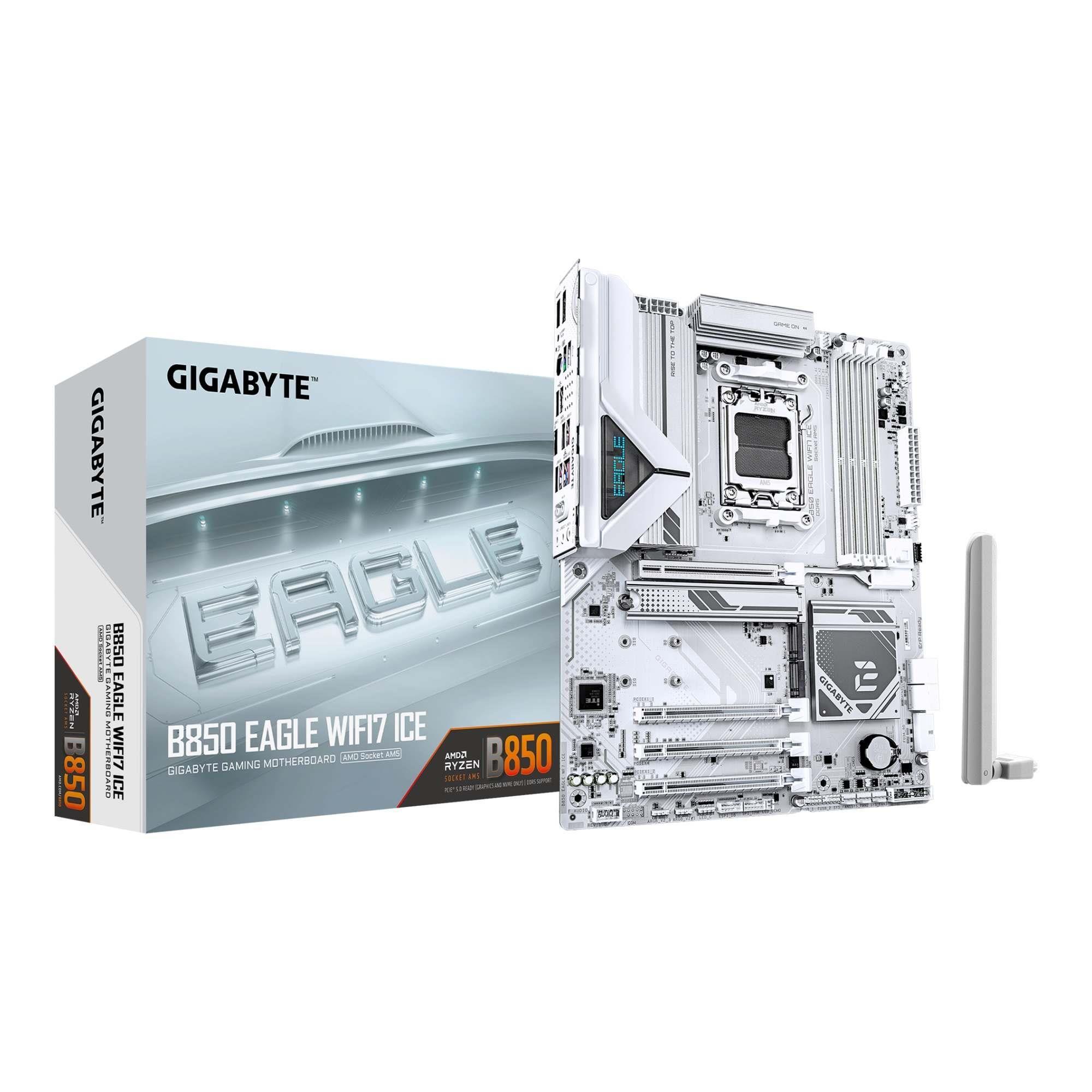 Płyta Gigabyte B850 EAGLE WF7 ICE /AMD B850/DDR5/SATA3/M.2/USB3.1/PCIe5.0/WiFi/BT/AM5/ATX — zdjęcie 4