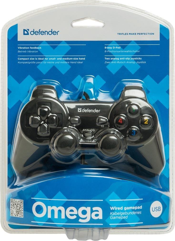 Gamepad przewodowy Defender OMEGA, efekt wibracji, USB — zdjęcie 2