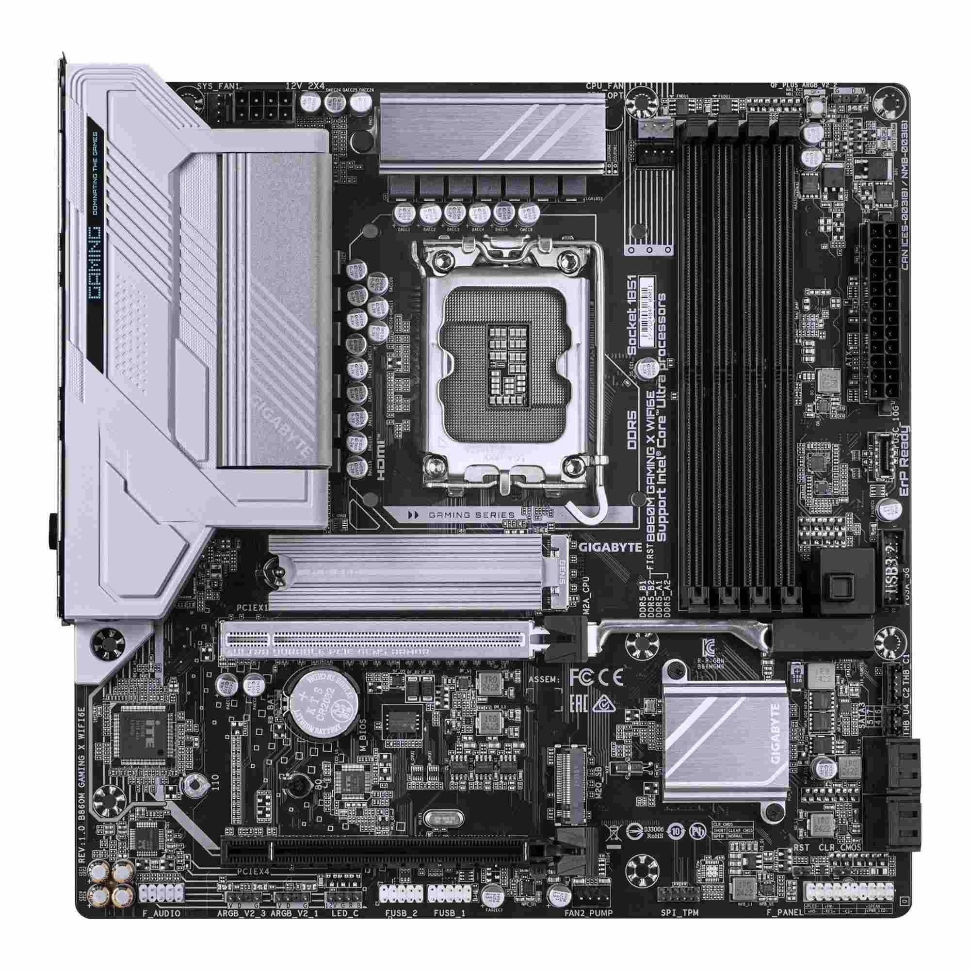 Płyta Gigabyte B860M GAMING X WIFI6E /B860/DDR5/SATA3/M.2/USB4/WiFi/BT/PCIe5.0/s.1851/M-ATX — zdjęcie 1