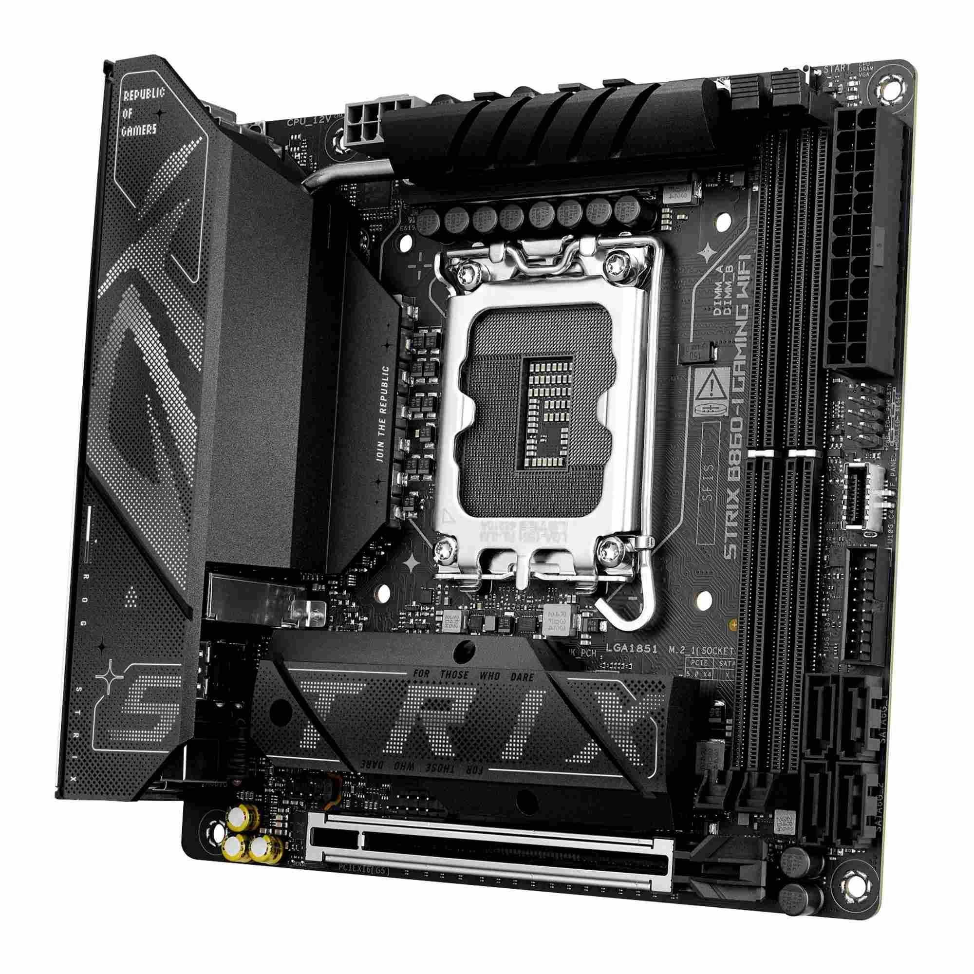 Płyta Asus ROG STRIX B860-I GAMING WIFI /B860/DDR5/SATA3/M.2/TB4/WiFi/BT/PCIe5.0/s.1851/Mini-ITX — zdjęcie 3