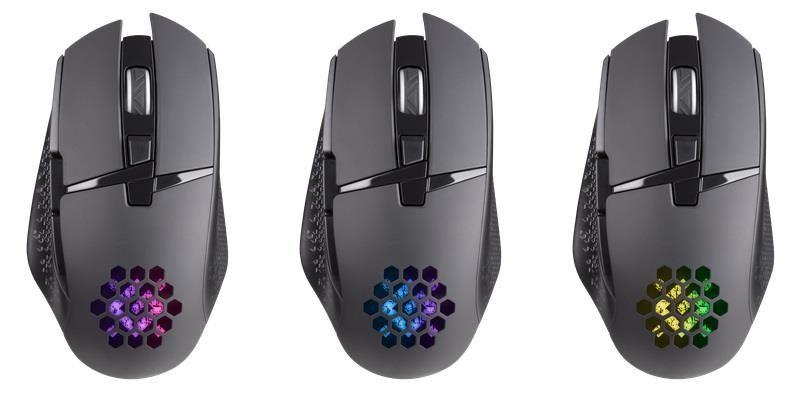 Mysz bezprzewodowa Defender GLORY GM-514 optyczna 3200dpi czarna RGB AKUMULATOR 7 przycisków Gaming — zdjęcie 2