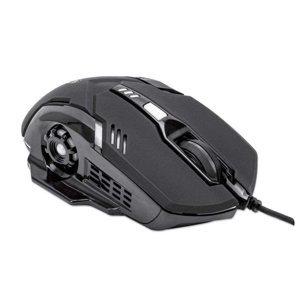 Mysz przewodowa Manhattan 3200dpi optyczna Gamingowa USB/LED — zdjęcie 4