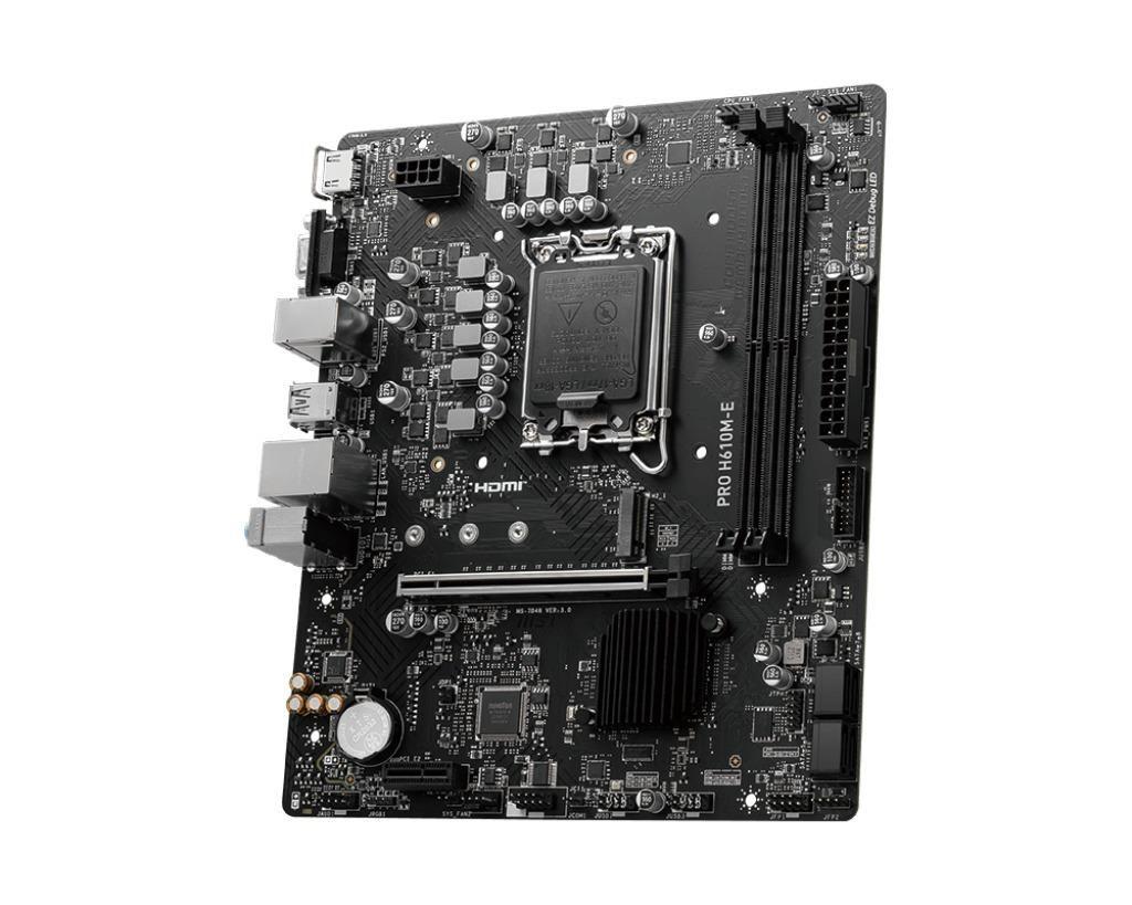 Płyta MSI PRO PRO H610M-E /H610/DDR5/SATA3/M.2/USB3.0/PCIe4.0/s.1700/mATX — zdjęcie 2