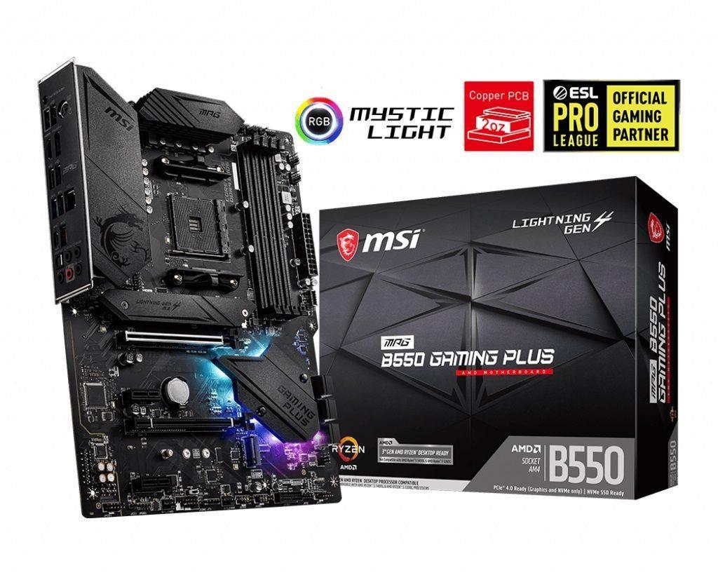 Płyta MSI MPG B550 GAMING PLUS /AMD B550/DDR4/SATA3/M.2/USB3.1/PCIe4.0/AM4/ATX — zdjęcie 1