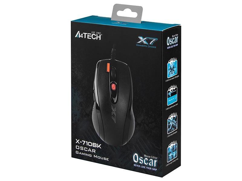 Mysz przewodowa A4Tech EVO XGame Opto Oscar X710 optyczna Gaming USB czarna — zdjęcie 5