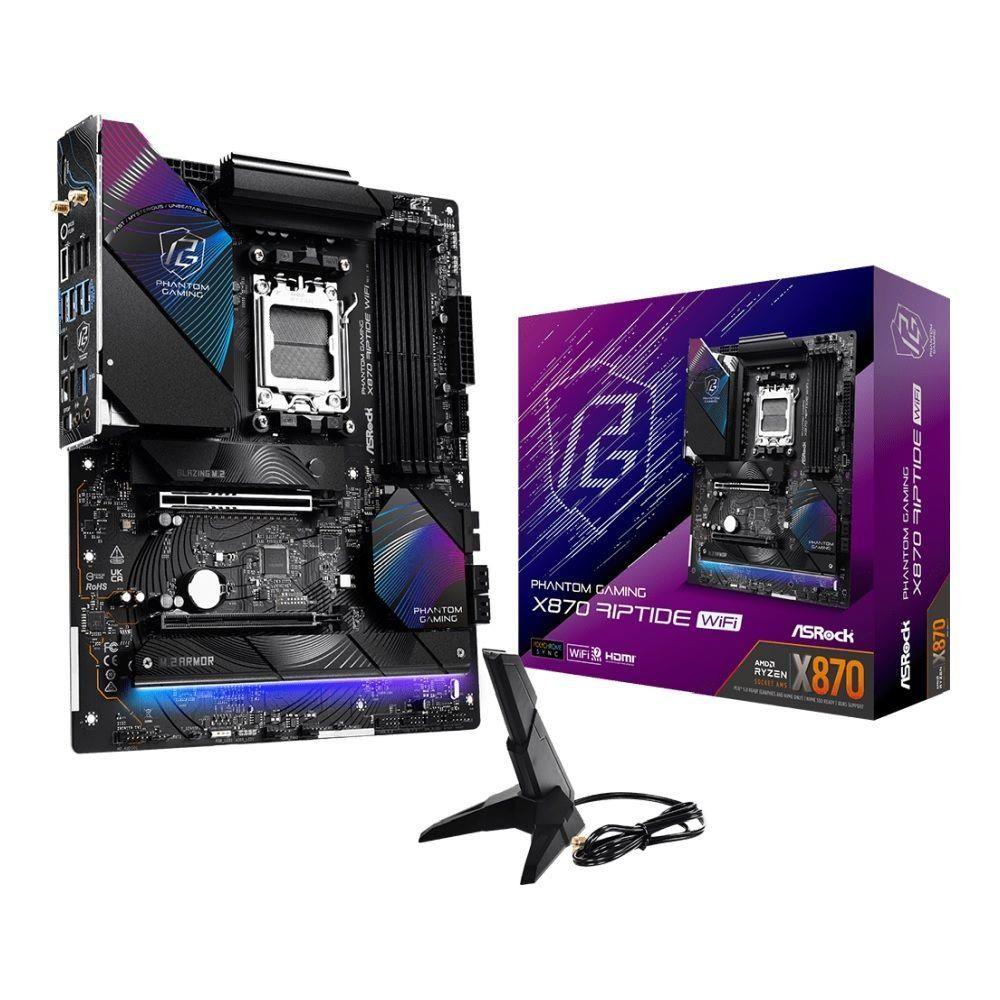Płyta ASrock X870 RIPTIDE WIFI /AMD X870/DDR5/SATA3/M.2/USB4/PCIe5.0/AM5/ATX — zdjęcie 6