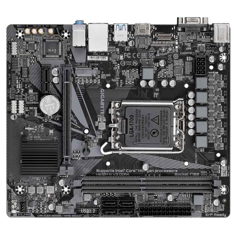 Płyta Gigabyte H610M H V3 DDR4 (rev. 1.0) /H610/DDR4/SATA3/M.2/USB3.0/PCIe4.0/s.1700/mATX — zdjęcie 3