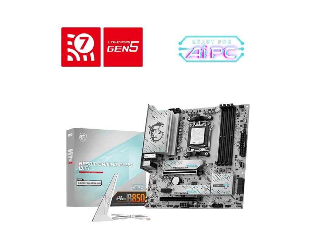 Płyta MSI B850M GAMING PLUS WIFI /AMD B850/DDR5/SATA3/M.2/USB3.1/WiFi/BT/PCIe5.0/AM5/mATX — zdjęcie 5