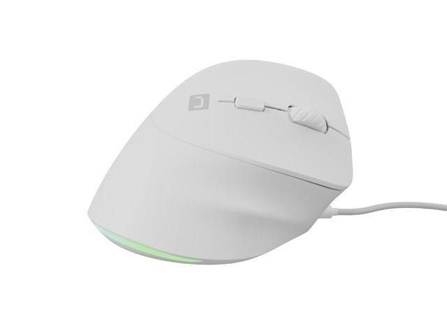 Mysz przewodowa Natec Crake 2 PRO 12800dpi wertykalna programowalna optyczna biała — zdjęcie 8