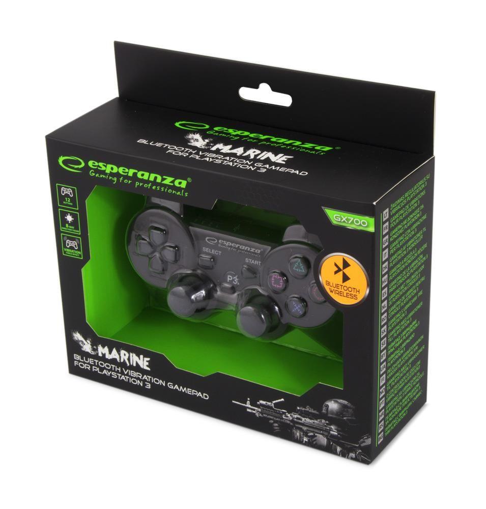 Gamepad bezprzewodowy Bluetooth PS3 Esperanza "Marine" czarny — zdjęcie 5