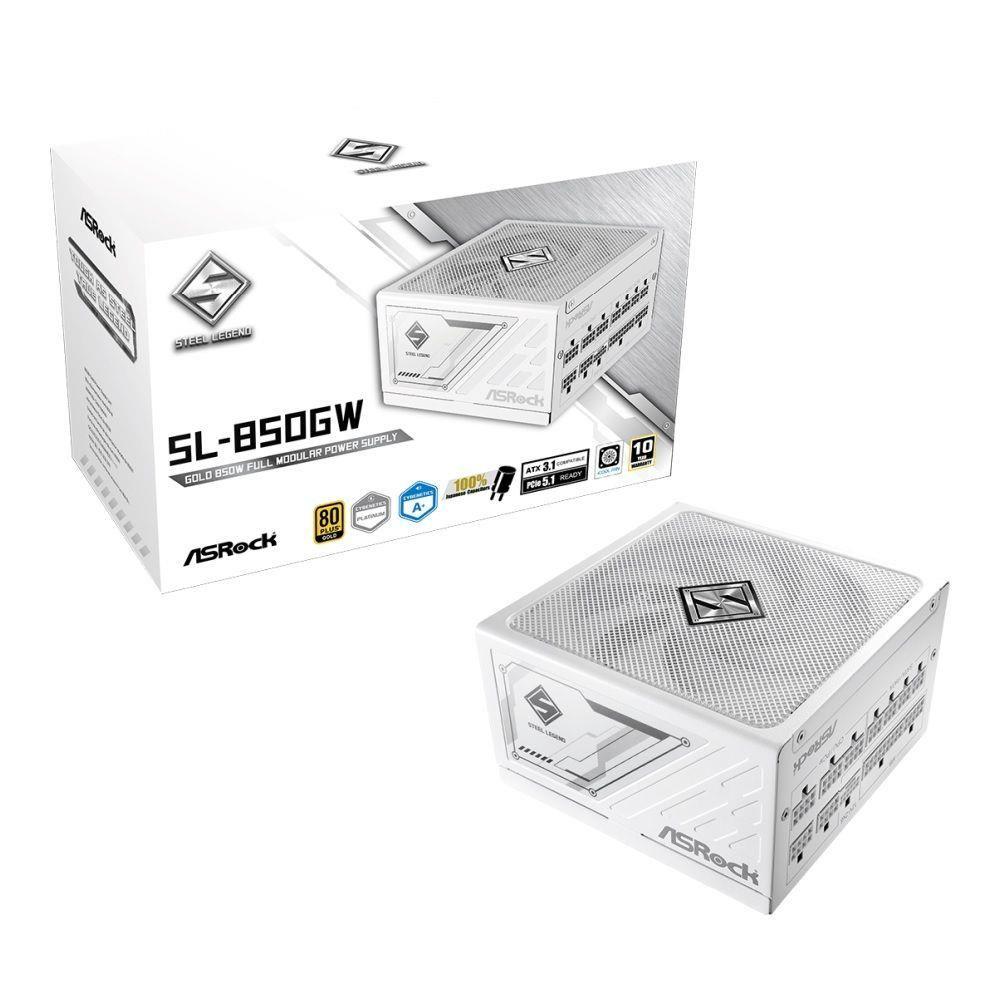 Zasilacz ASRock Steel Legend WHT 850W 80 PLUS Gold — zdjęcie 7