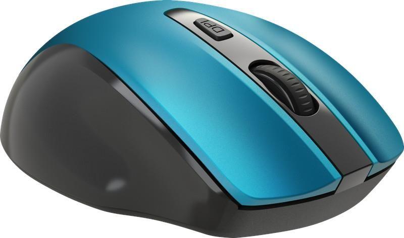 Mysz bezprzewodowa Defender PRIME MB-053 optyczna bezklikowa silent 1600dpi niebieska — zdjęcie 2