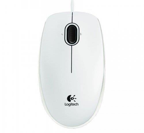 Mysz przewodowa Logitech B100 optyczna biała — zdjęcie 3