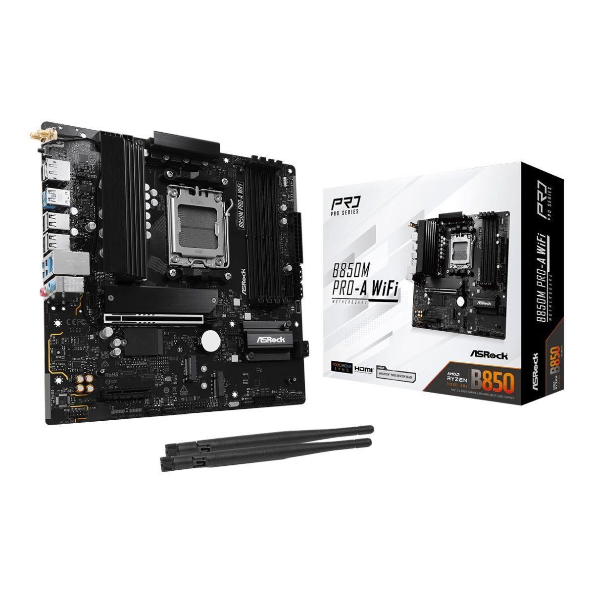 Płyta ASrock B850M Pro-A WiFi /AMD B850/DDR5/SATA3/M.2/USB3.1/WiFi/BT/PCIe5.0/AM5/mATX — zdjęcie 5