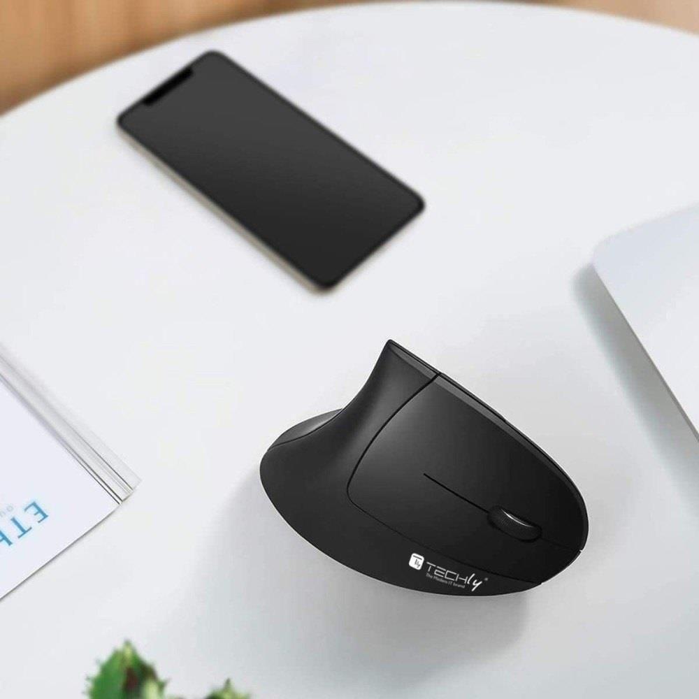 Mysz bezprzewodowa Techly 2.4GHz RF USB pionowa 1600dpi optyczna — zdjęcie 4