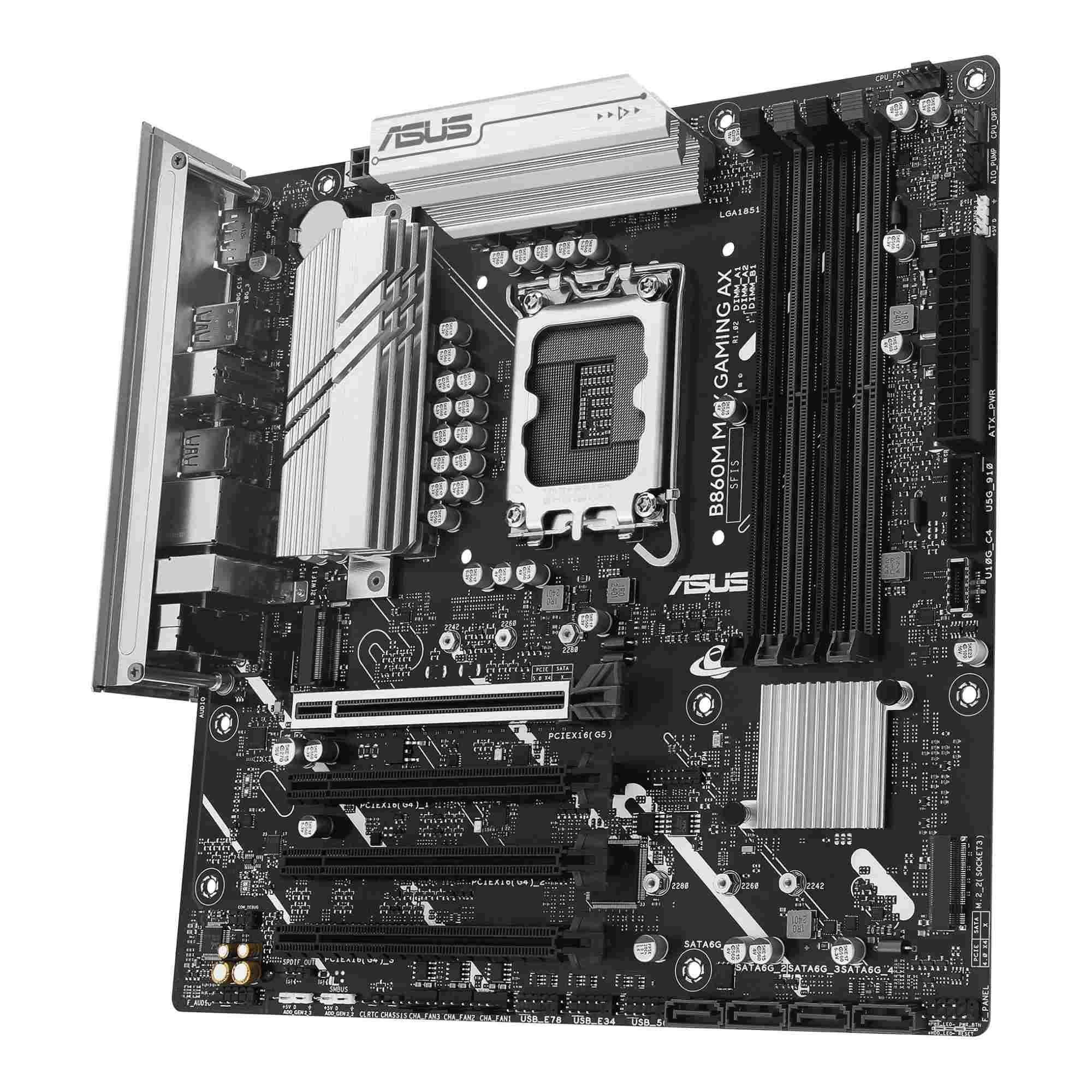 Płyta Asus B860M MAX GAMING AX /B860/DDR5/SATA3/M.2/USB3.2/WiFi/BT/PCIe5.0/s.1851/M-ATX — zdjęcie 3