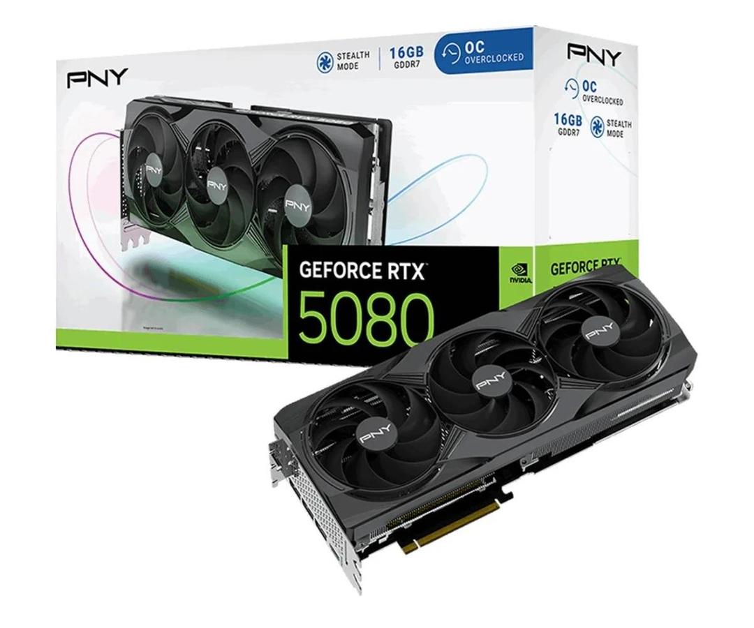 PNY GeForce RTX 5080 Triple Fan DLSS 4 16GB