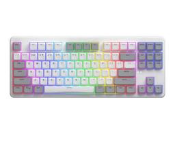 Klawiatura dla graczy Hator Rockfall 3 TKL bezprzewodowa mechaniczna biała, klawisze szaro-białe