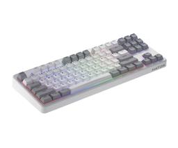 Klawiatura dla graczy Hator Rockfall 3 TKL bezprzewodowa mechaniczna biała, klawisze szaro-białe