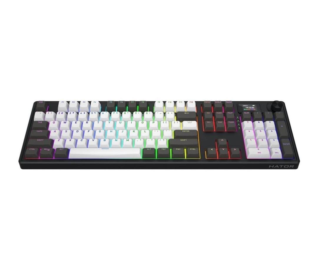 Klawiatura dla graczy Hator Skyfall 100 PRO bezprzewodowa mechaniczna szaro-czarna