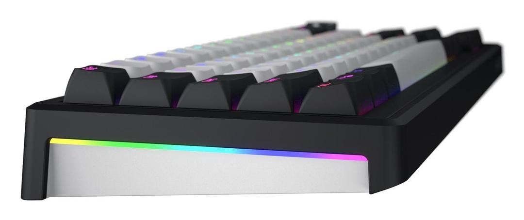 Klawiatura dla graczy Hator Skyfall 65 MAG ULTIMA 8K bezprzewodowa biało-czarna