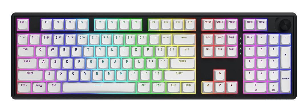 Klawiatura dla graczy Hator Skyfall 100 Wireless biało-czarna