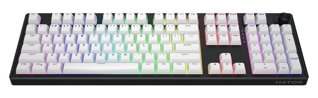 Klawiatura dla graczy Hator Skyfall 100 Wireless biało-czarna