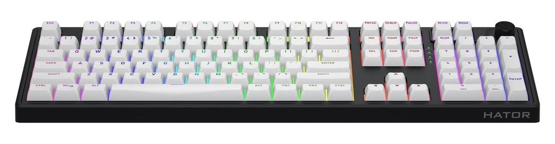 Klawiatura dla graczy Hator Skyfall 100 Wireless biało-czarna