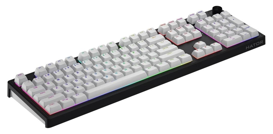 Klawiatura dla graczy Hator Skyfall 100 Wireless biało-czarna