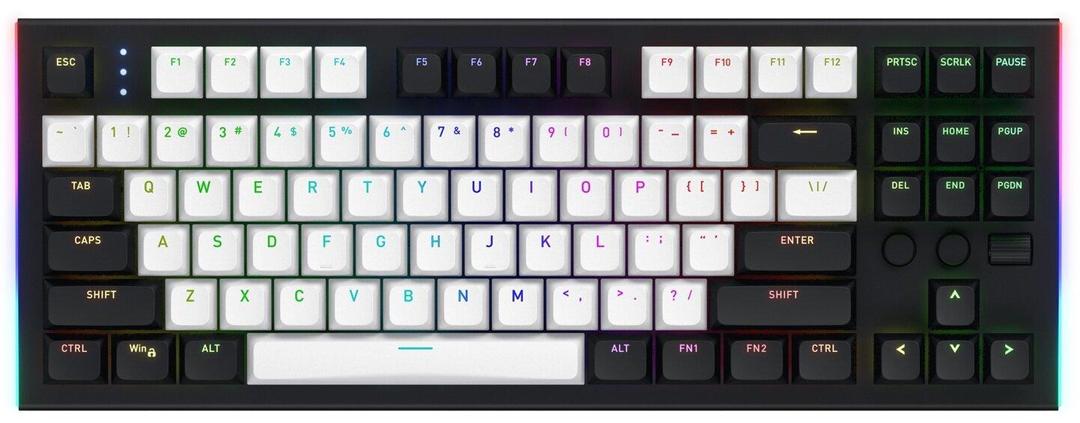 Klawiatura dla graczy Hator Gravity TKL mechaniczna czarna (klawisze czarno-białe)