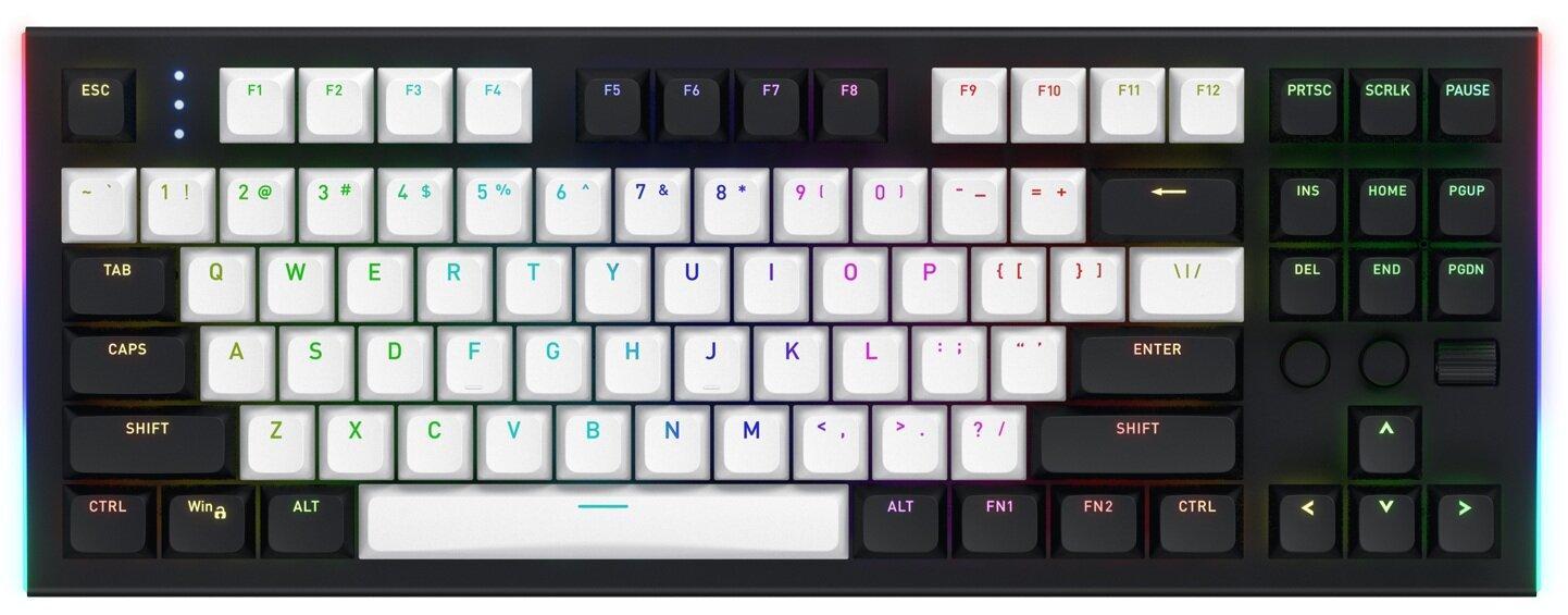 Klawiatura dla graczy Hator Gravity TKL mechaniczna czarna (klawisze czarno-białe)