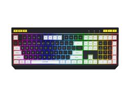 Klawiatura dla graczy Hator Icefall czarna membranowa klawisze czarno-białe