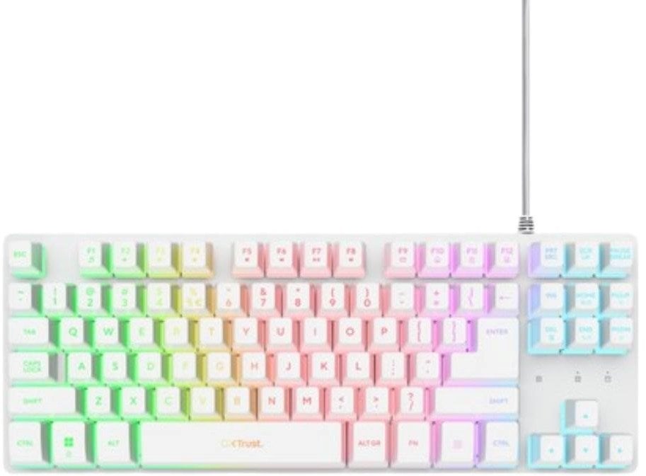 Klawiatura TKL Trust GXT 833W Thado White