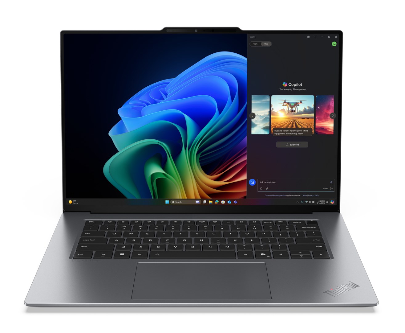 Lenovo ThinkPad X9 15 Aura Edition Ultra 7 258V 15.3"2.8K Touch OLED 120Hz 500nits 32GB LPDDR5X-8533 SSD1TB Arc 140V Backlit Kb FgPr Cam 8MP 80Wh W11Pro Thunder Grey (REPACK) 2Y