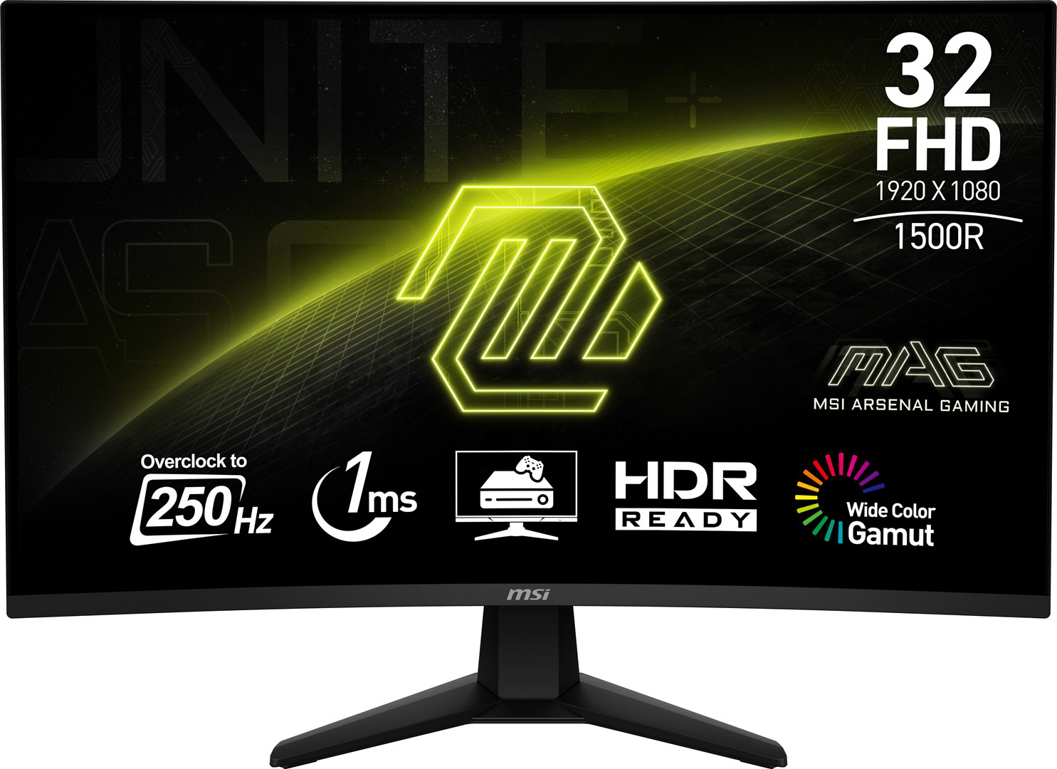 MSI Monitor 31.5" MAG 32C6X FHD 250Hz