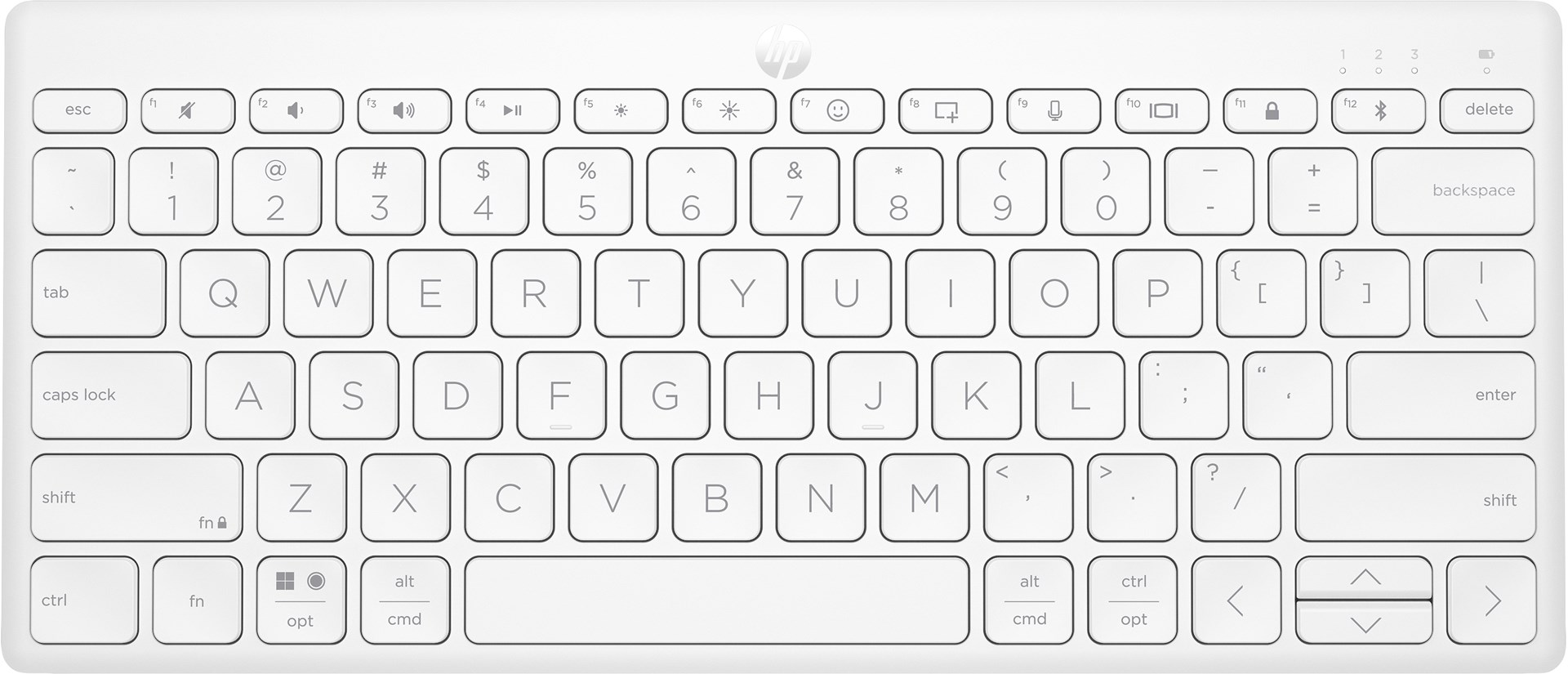 Klawiatura HP 350 Compact Multi-Device Bluetooth Keyboard bezprzewodowa biała 692T0AA